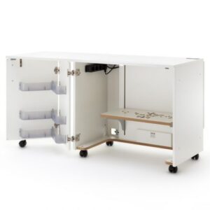 Sewing table, sewing furniture, craft table, storage space, RMF Sewing Furniture